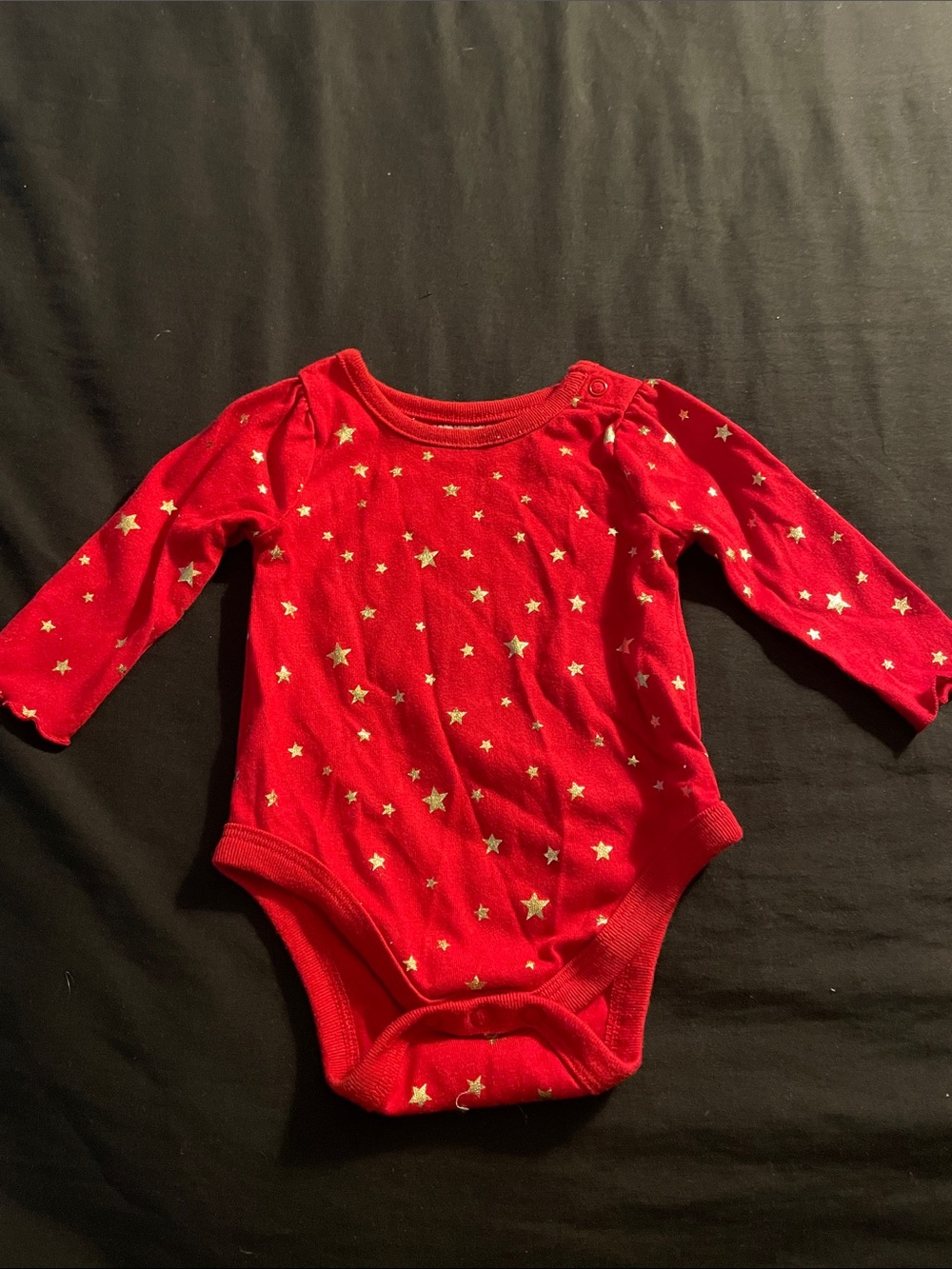 Garanimals Red Long-Sleeve Star Print Baby Bodysuit